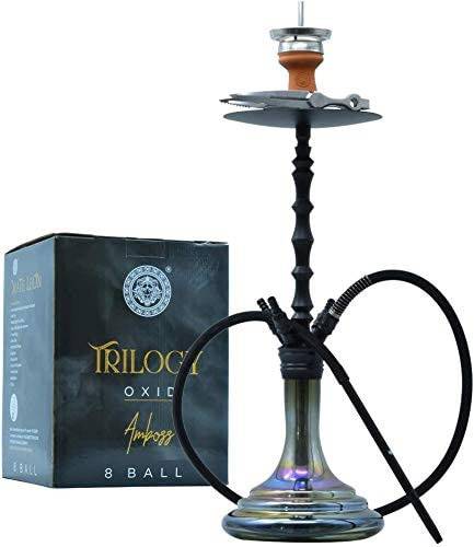 Glass Hookah Set with Everything Luxury 4 Hose Hookah Set Silicone Hookah  Hose Hookah Bowl Screen Heat Management System Durable Coal Tongs  Adjustable Middle Stem with Diffuser Quick Setup Big Cloud MSRP