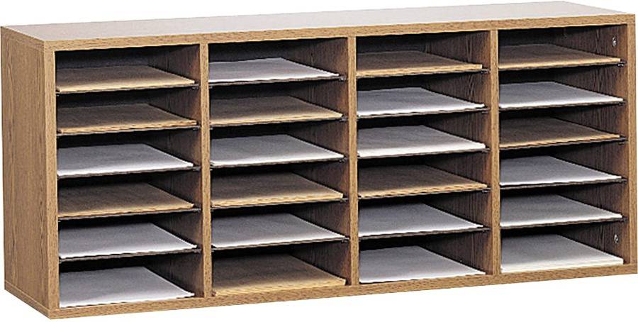 Safco Products Wood Adjustable Literature Organizer, 24