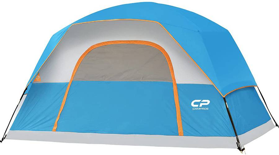 CAMPROS Tent-8-Person-Camping-Tents, Waterproof Windproof Family Dome Tent  with Top Rainfly, Large Mesh Windows, Double Layer, Easy Set Up, Portable  with Carry Bag, for All Seasons - Sky Blue MSRP $149.99 Auction