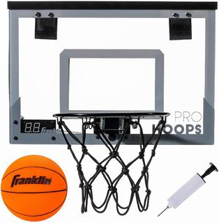 Franklin Sports Over The Door Mini Basketball Hoop - Slam Dunk Approved -  Shatter Resistant - Accessories Included 