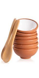 Mini Wooden Pinch Bowls (Condiment Cups, Prep Bowls), Set of 6