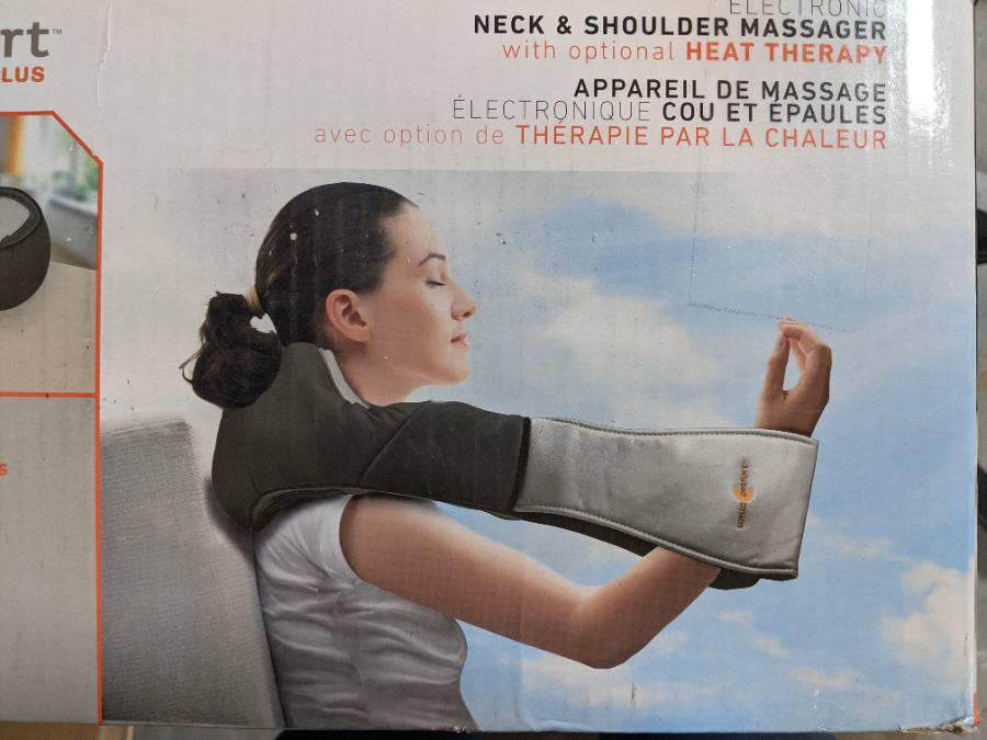 Sonic Comfort Electronic Neck & Shoulder Massager with Optional Heat Therapy