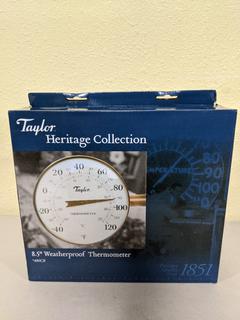 Taylor 480bz Heritage 8.5 Dial Outdoor-thermometers, Copper