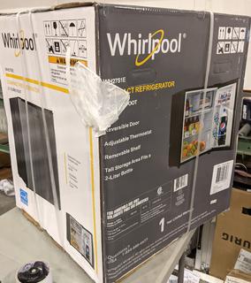 Whirlpool 2.7 cu ft Mini Refrigerator - Stainless Steel - WH27S1E MSRP  $149.99 Auction