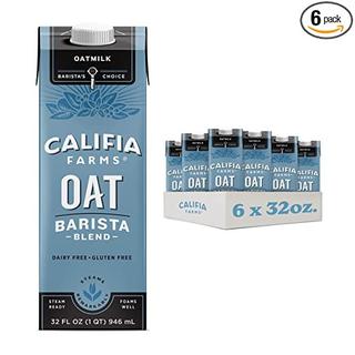 Califia Farms - Oat Milk, Unsweetened Barista Blend| Shelf Stable | Non  Dairy Milk | Creamer | Vegan | Plant Based | Gluten-Free | Non-GMO, 32 Fl  Oz (Pack of 6) MSRP $25.68 Auction | Lots of Auctions
