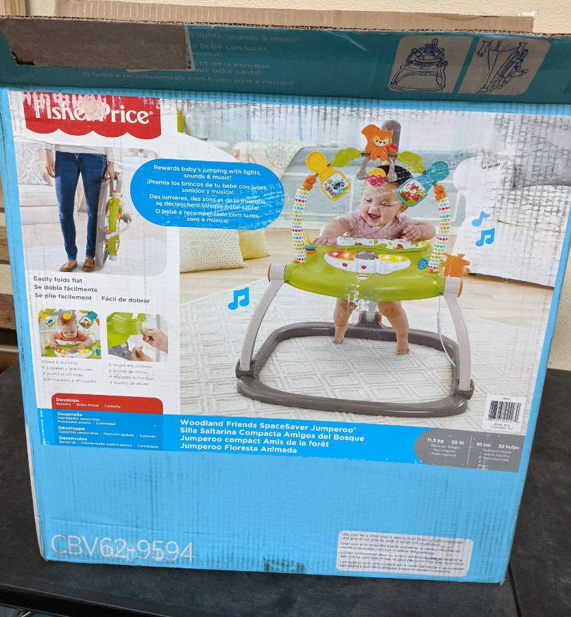 Fisher Price Woodland Friends Spacesaver Jumperoo Msrp 69 99 Auction Lots Of Auctions