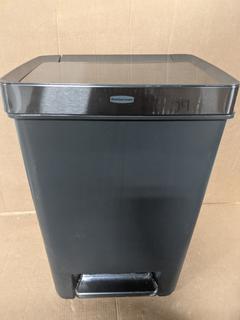 Rubbermaid 12.4 gal. Premier Series IV Step-On Trash Can with Stainless Steel Lid, Gray