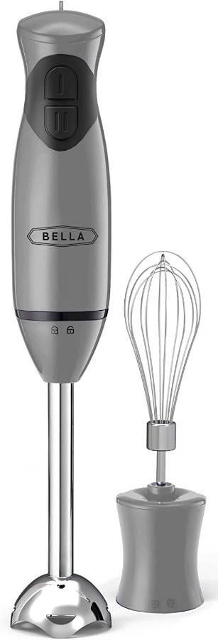 BELLA Immersion Hand Blender, Portable Mixer with Whisk Attachment -  Electric Handheld Juicer, Shakes, Baby Food and Smoothie Maker, Stainless  Steel