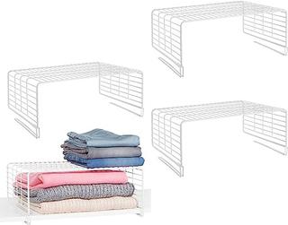 Mdesign Metal Wire Closet 2-tier Shelf Divider And Separator, 2