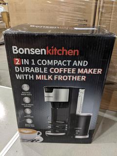 Bonsenkitchen 2 in 1 compact and durable coffee maker