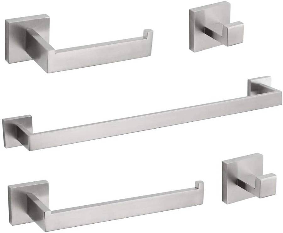 Better Homes & Gardens Steel 5PC Bath Hardware and Towel Holder