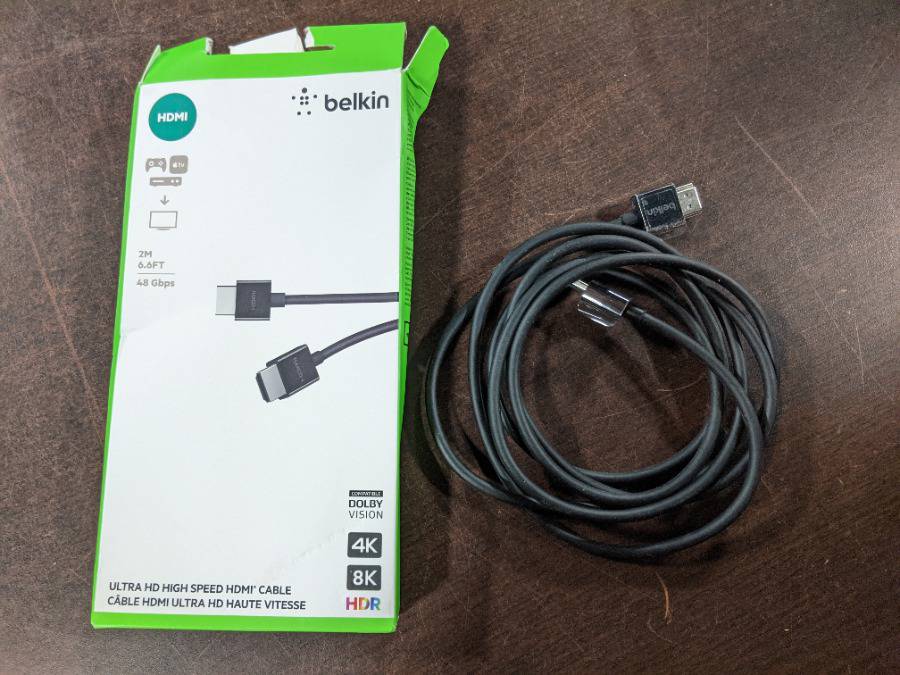 Belkin Ultra HD High Speed HDMI 2.1 Cable, Optimal Viewing for Apple TV and Apple TV 4K, Dolby Vision HDR, 2 M/6.ft MSRP Auction | Lots of Auctions