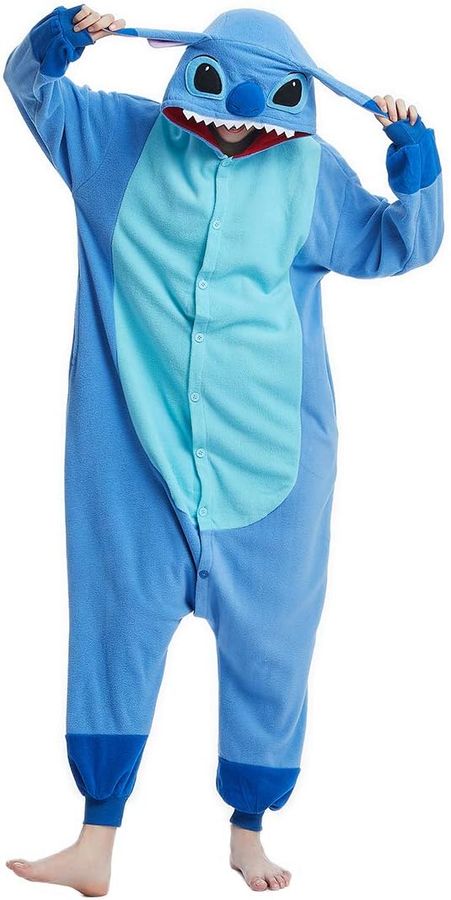 Snug Fit Unisex Adult Onesie Pajamas, Flannel Cosplay Animal One Piece  Halloween Costume Sleepwear Homewear
