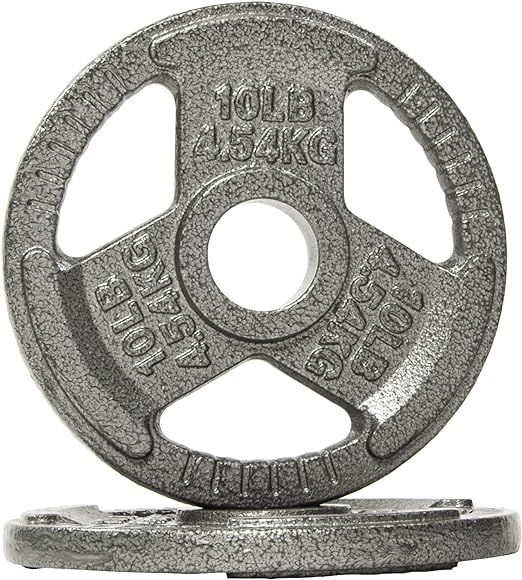 BalanceFrom Cast Iron Plate Weight Plate for Strength Training and  Weightlifting, Olympic or Standard